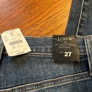 J Crew Factory 10” High Rise Skinny Jean, NWT